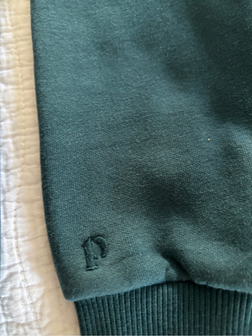Pact Fleece V-Neck Sweatshirt Teal - Size XS - Picture 5 of 8